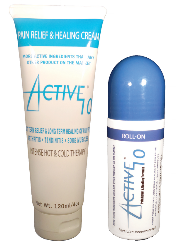 Active 10 combo pack, 4 oz tube and 3 oz roll-on